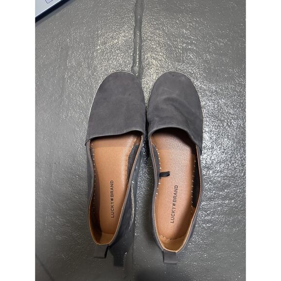 Lucky Brand Gray Suede Loretto Espadrille Loafers Womens 8 - Picture 3 of 4